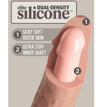 Dildo in Silicone Elite King Cock con Ventosa e Doppia Densità